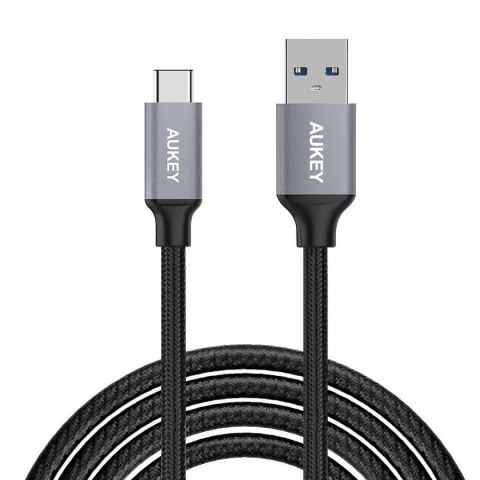 CB-CD3 kabel USB-C - USB-A 2m 60W PD 3A 20V nylonowy oplot czarny CB-CD3 kabel USB-C - USB-A 2m 60W PD 3A 20V nylonowy oplot czarny