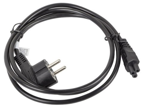 Kabel zasilający Laptop (MIKI) IEC 7/7 - IEC 320 C5 1.8M VDE czarny Kabel zasilający Laptop (MIKI) IEC 7/7 - IEC 320 C5 1.8M VDE czarny