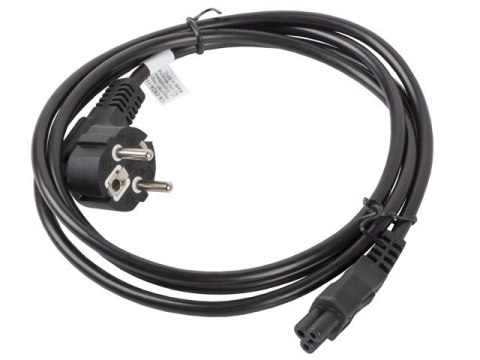 Kabel zasilający Laptop (MIKI) IEC 7/7 - IEC 320 C5 1.8M VDE czarny Kabel zasilający Laptop (MIKI) IEC 7/7 - IEC 320 C5 1.8M VDE czarny