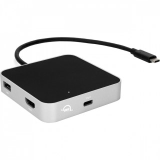 USB-C Travel Dock (5 portów, pass through 60W) Silver