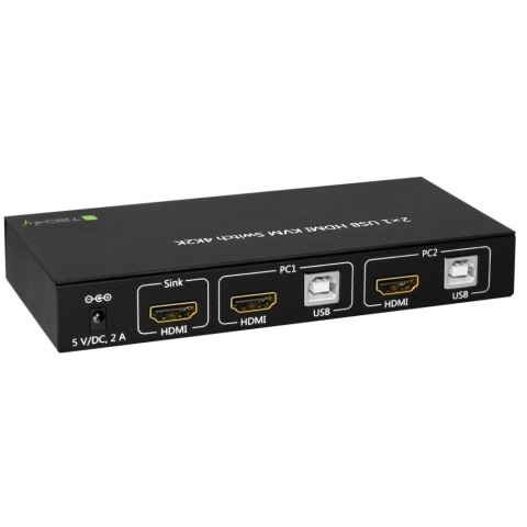 2-portowy przełącznik KVM HDMI/USB 2x1 z audio 2-portowy przełącznik KVM HDMI/USB 2x1 z audio