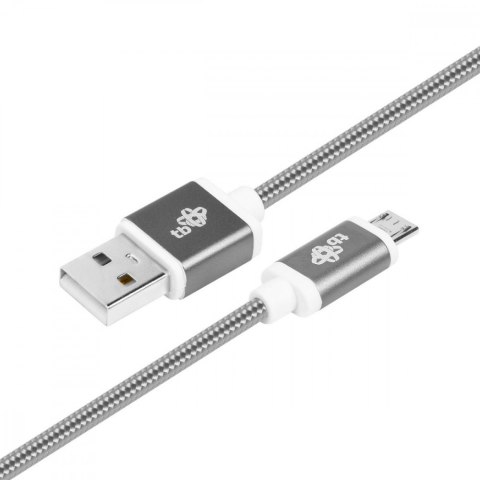 Kabel USB-Micro USB 1.5 m grafitowy sznurek