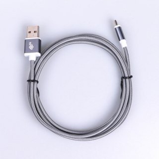 Kabel USB-Micro USB 1.5 m grafitowy sznurek