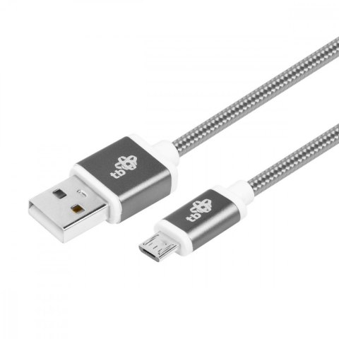 Kabel USB-Micro USB 1.5 m grafitowy sznurek