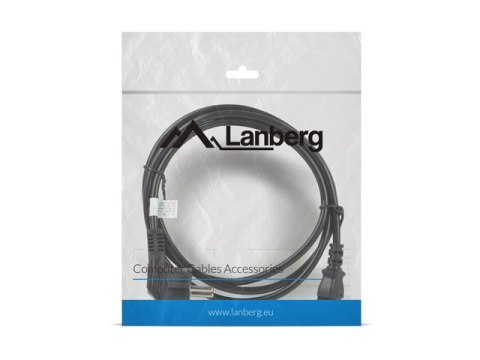Kabel zasilający CEE 7/7 - IEC 320 C13 VDE 1.8M czarny Kabel zasilający CEE 7/7 - IEC 320 C13 VDE 1.8M czarny