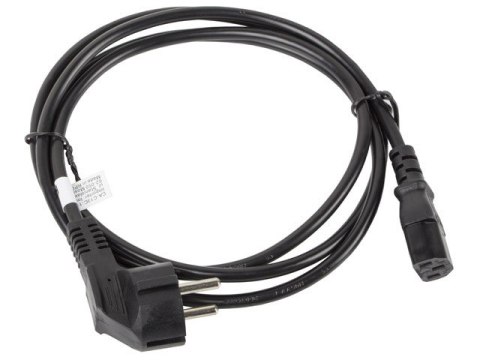 Kabel zasilający CEE 7/7 - IEC 320 C13 VDE 1.8M czarny Kabel zasilający CEE 7/7 - IEC 320 C13 VDE 1.8M czarny