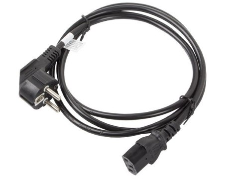 Kabel zasilający CEE 7/7 - IEC 320 C13 VDE 1.8M czarny Kabel zasilający CEE 7/7 - IEC 320 C13 VDE 1.8M czarny