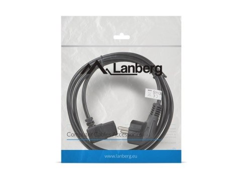 Kabel zasilający CEE 7/7 - IEC 320 C13 kątowy VDE 1.8M czarny Kabel zasilający CEE 7/7 - IEC 320 C13 kątowy VDE 1.8M czarny