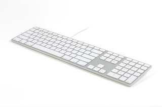 Klawiatura aluminiowa Mac hub 2xUSB srebrna