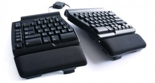 Klawiatura mechaniczna ergonomiczna Ergo Pro hub 3xUSB czarna