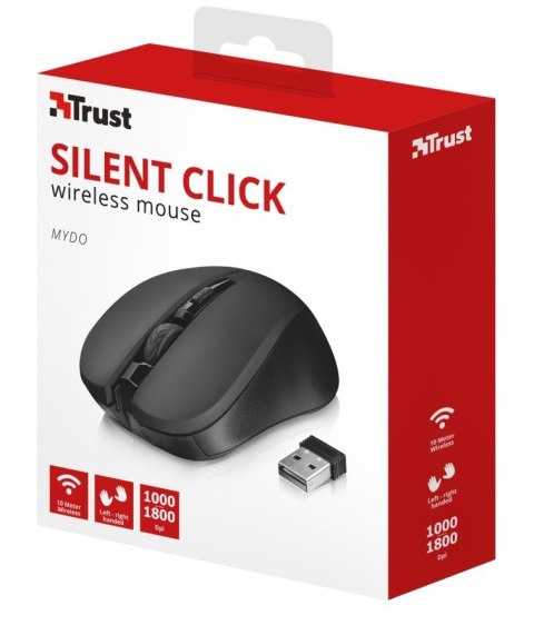Mydo Silent Click bezprzewodowa mysz czarna