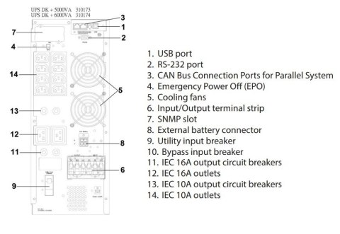 UPS DAKER DK+ 6000VA 4 MIN 310174 UPS DAKER DK+ 6000VA 4 MIN 310174