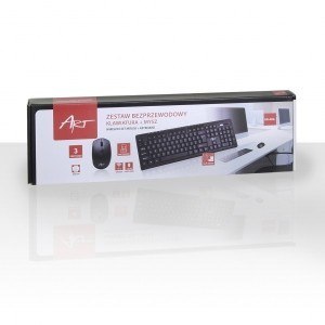Zestaw bezprzewodowy klawiatura + mysz AK-48A USB