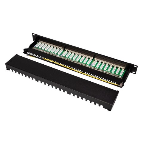 Patchpanel CAT6A 19' 24 porty, STP, czarny Patchpanel CAT6A 19' 24 porty, STP, czarny