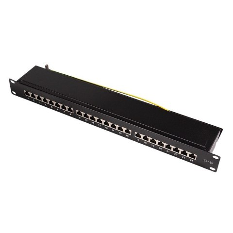 Patchpanel CAT6A 19' 24 porty, STP, czarny Patchpanel CAT6A 19' 24 porty, STP, czarny