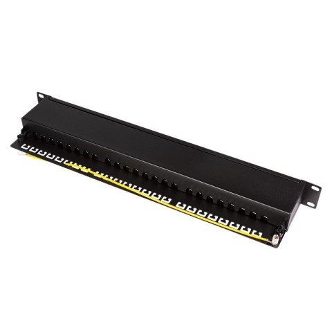 Patchpanel CAT6A 19' 24 porty, STP, czarny Patchpanel CAT6A 19' 24 porty, STP, czarny