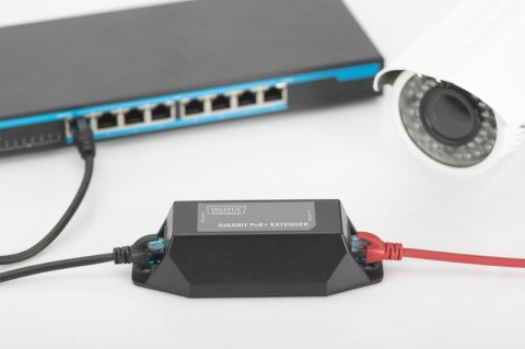Przedłużacz/Extender PoE+ 802.3at, max. 48V 22W Gigabit 10/100/1000Mbps do 100m, kaskada do 500m
