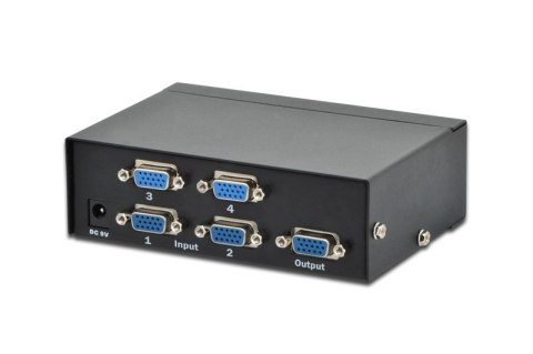 Przełącznik/Switch VGA 4-portowy, 250MHz 1080p 60Hz FHD