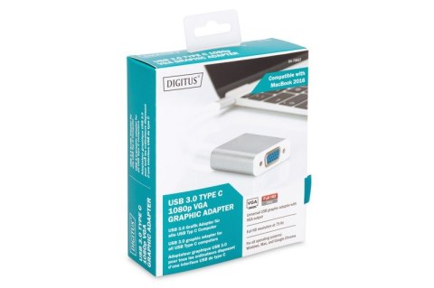 Adapter graficzny VGA 1080p FHD na USB 3.0 Typ C Aluminiowy Adapter graficzny VGA 1080p FHD na USB 3.0 Typ C Aluminiowy