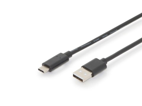 Kabel połączeniowy USB 2.0 HighSpeed Typ USB C/USB A M/M Czarny 3m