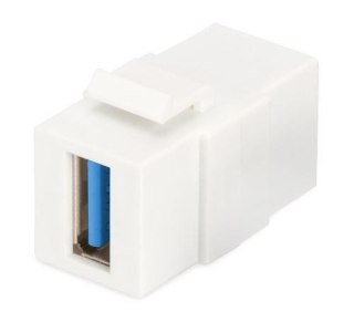 Moduł Keystone USB 3.0, łącznik do gniazd i pustych paneli, żeński/żeński, Biały
