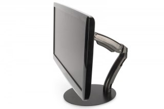 Ramię biurkowe pojedyncze, 1xLCD, max. 27", max. 6.5kg, uchylno-obrotowe 180° (PIVOT)