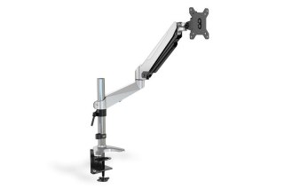 Ramię biurkowe pojedyńcze z zaciskiem, 1xLCD, max. 27", max. 8kg, uchylno-obrotowe 360° (PIVOT)