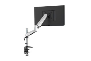 Ramię biurkowe pojedyńcze z zaciskiem, 1xLCD, max. 27", max. 8kg, uchylno-obrotowe 360° (PIVOT)
