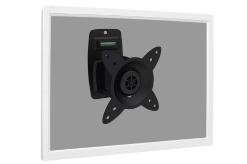 Uchwyt ścienny pojedynczy, 1xLCD, max. 27, max. obciążenie 15kg, obrotowy 360 (PIVOT), poziomnica Uchwyt ścienny pojedynczy, 1xLCD, max. 27, max. obciążenie 15kg, obrotowy 360 (PIVOT), poziomnica