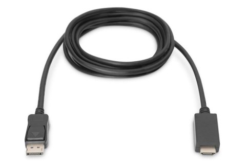 Kabel adapter DisplayPort 1.2 z zatrzaskiem 4K 60Hz UHD Typ DP/HDMI A M/M 1m Czarny Kabel adapter DisplayPort 1.2 z zatrzaskiem 4K 60Hz UHD Typ DP/HDMI A M/M 1m Czarny