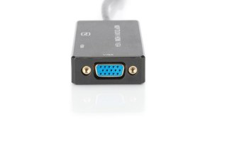 Kabel adapter Displayport 4K 30Hz/1080p 60Hz Typ miniDP/HDMI(UHD)+DVI-I+VGA (FHD) M/Ż 0,20m Czarny