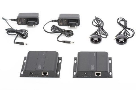 Przedłużacz/Extender HDMI do 120m po skrętce Cat.5e/6 UTP lub IP, 4K 30Hz UHD, z audio (zestaw) Przedłużacz/Extender HDMI do 120m po skrętce Cat.5e/6 UTP lub IP, 4K 30Hz UHD, z audio (zestaw)