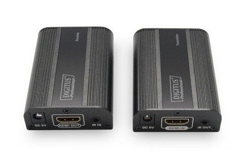 Przedłużacz/Extender HDMI do 30m/60m po skrętce Cat.6/7, 4K2K 60Hz UHD, HDCP 2.2, IR, audio (zestaw) Przedłużacz/Extender HDMI do 30m/60m po skrętce Cat.6/7, 4K2K 60Hz UHD, HDCP 2.2, IR, audio (zestaw)
