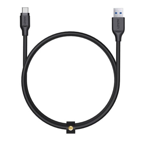 CB-AC1 kabel USB-C - USB-A 1.2m 60W PD 3A 5Gbps 20V FCP AFC Quick Charge nylonowy oplot czarny
