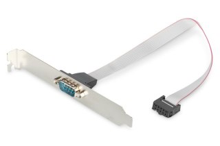 Kabel na śledziu RS232 Typ DSUB9/2xDIN5 M/Ż 0,25m Szary