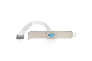 Kabel na śledziu RS232 Typ DSUB9/2xDIN5 M/Ż 0,25m Szary