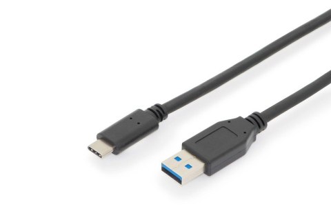 Kabel połączeniowy USB 3.1 Gen.2 SuperSpeed+ 10Gbps Typ USB C/USB A M/M, Power Delivery 1m Czarny