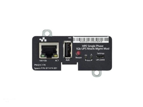 Moduł zarządzający do UPS Single Phase 1Gb Q1C17A Moduł zarządzający do UPS Single Phase 1Gb Q1C17A