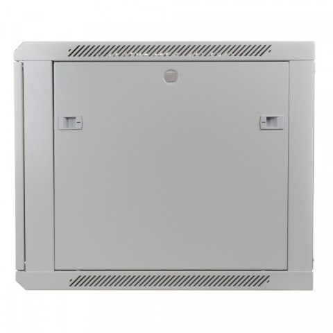 Szafa sieciowa wisząca 19 cali 9U rack 600x600, drzwi szyba, niedzielona, niezłożona, Szara
