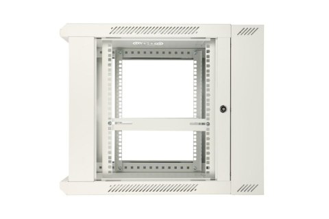 Szafka wisząca rack 12U 600x600 szara dwusekcyjna