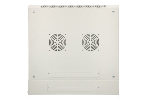 Szafka wisząca rack 12U 600x600 szara dwusekcyjna