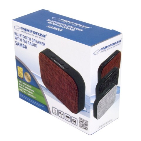 Głośnik Bluetooth FM Samba czerwony Głośnik Bluetooth FM Samba czerwony