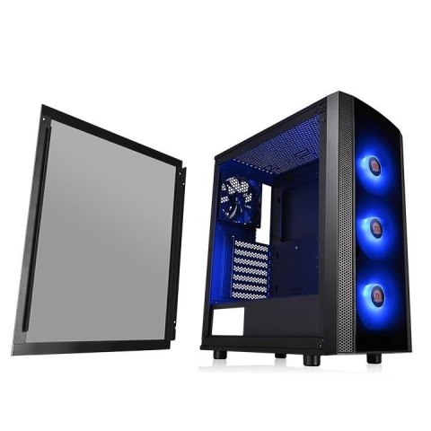 Obudowa Versa J25 RGB szkło hartowane, Czarna Obudowa Versa J25 RGB szkło hartowane, Czarna