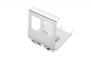 Adapter DIN na dwa moduły typu Keystone (2xKeystone) montaż pod kątem 45° metalowy