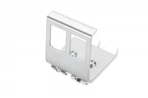 Adapter DIN na dwa moduły typu Keystone (2xKeystone) montaż pod kątem 45° metalowy