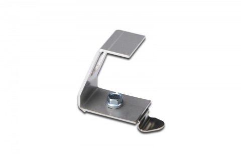 Adapter DIN na jeden moduł typu Keystone (1xKeystone) montaż pod kątem 45° metalowy