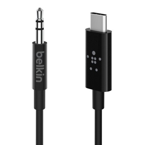 Adapter przejsciówka USB-C do 3,5mm Audio 0,9m czarny Adapter przejsciówka USB-C do 3,5mm Audio 0,9m czarny