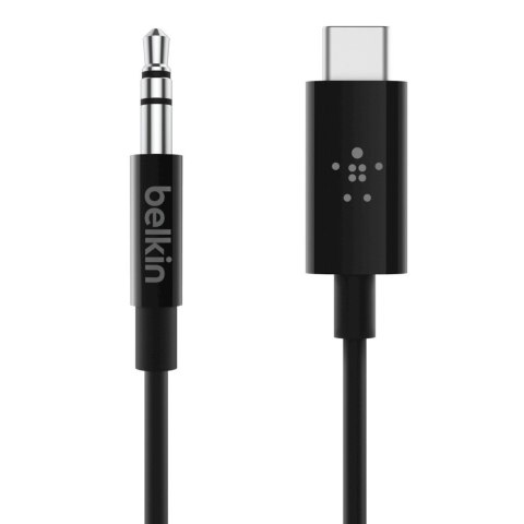 Adapter przejsciówka USB-C do 3,5mm Audio 1,8m czarny Adapter przejsciówka USB-C do 3,5mm Audio 1,8m czarny