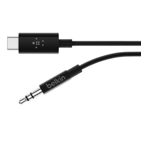 Adapter przejsciówka USB-C do 3,5mm Audio 1,8m czarny Adapter przejsciówka USB-C do 3,5mm Audio 1,8m czarny