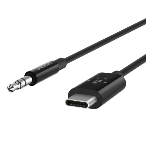 Adapter przejsciówka USB-C do 3,5mm Audio 1,8m czarny Adapter przejsciówka USB-C do 3,5mm Audio 1,8m czarny